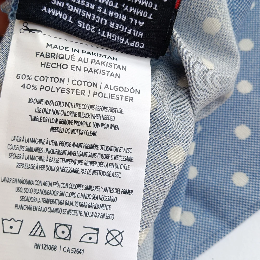 Tommy Hilfiger Polka Dot Blue Printed Standard Pillowcase